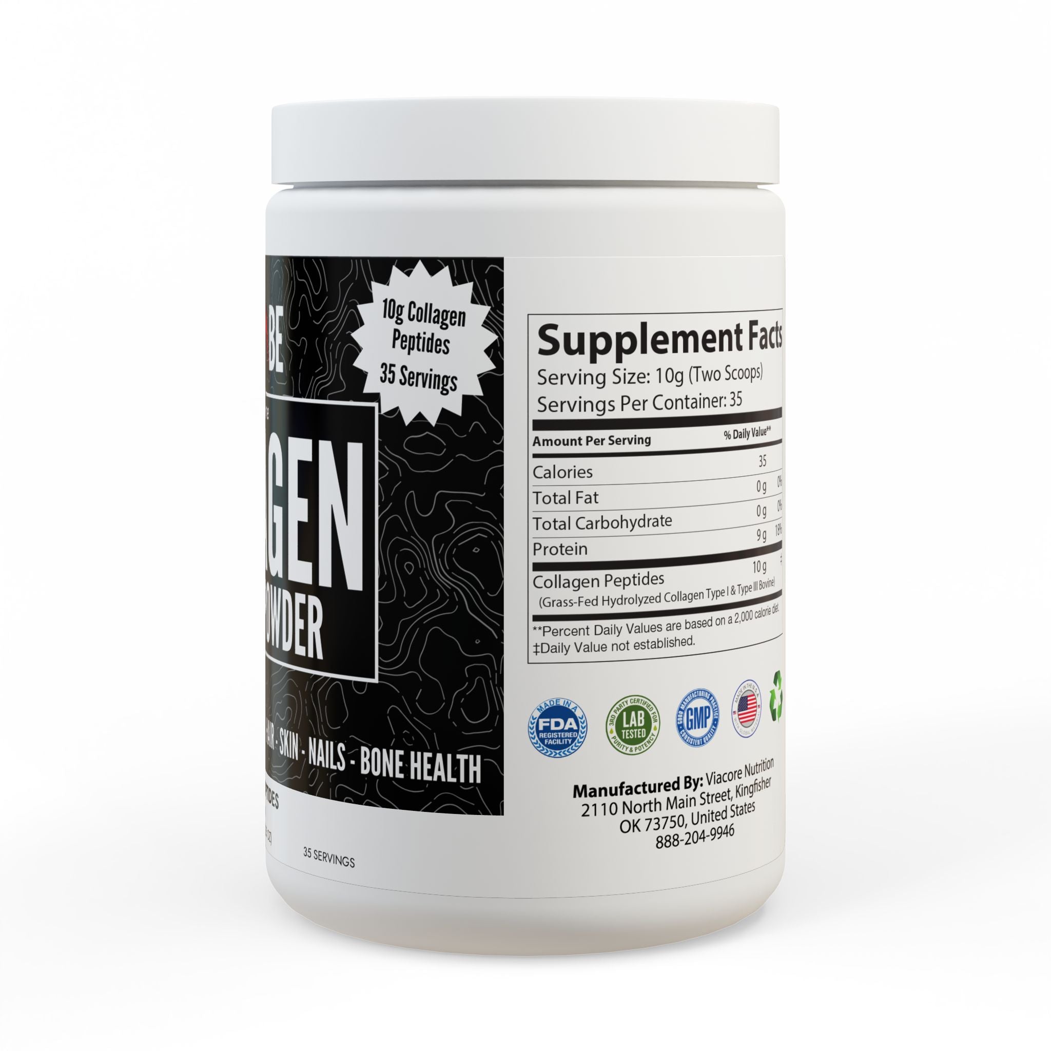 Collagen Peptides Type I & III Supplement (350g, 12.3oz)
