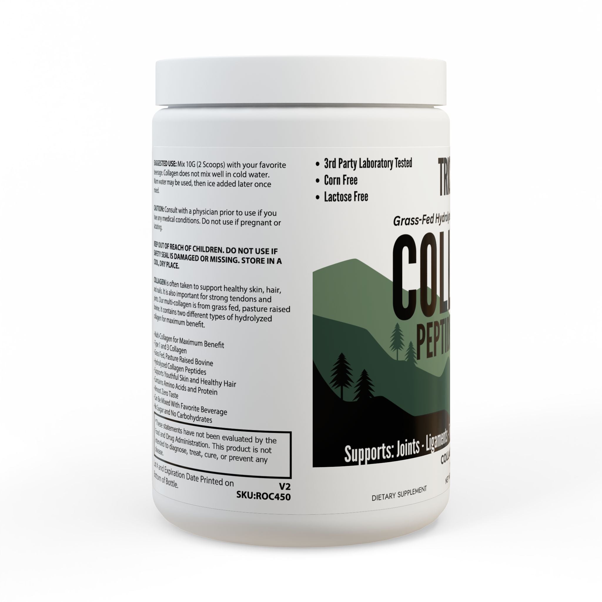 Collagen Peptides Type I & III Supplement (350g, 12.3oz)
