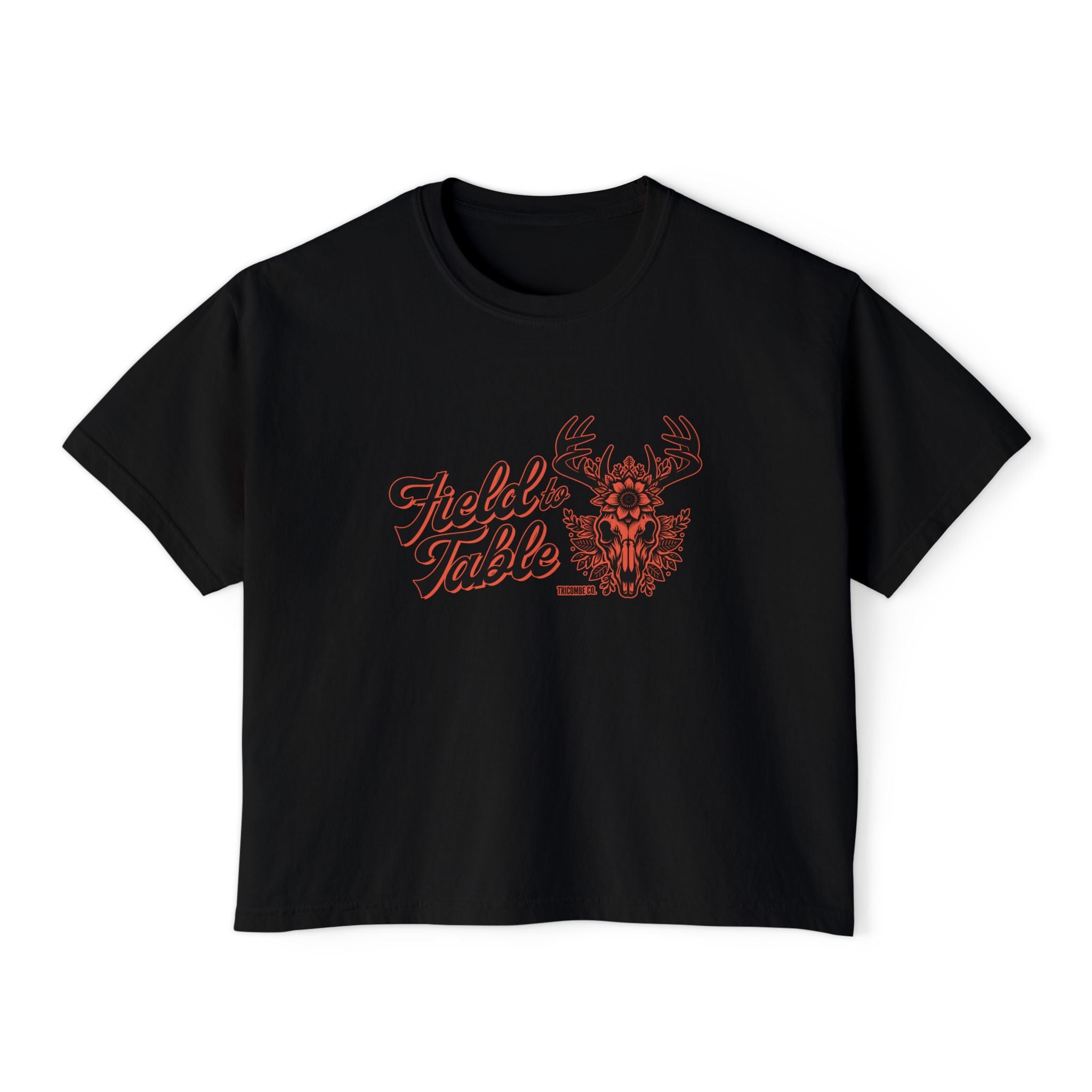 Boxy Tee - Field to Table Women's Deer Hunting Tshirt