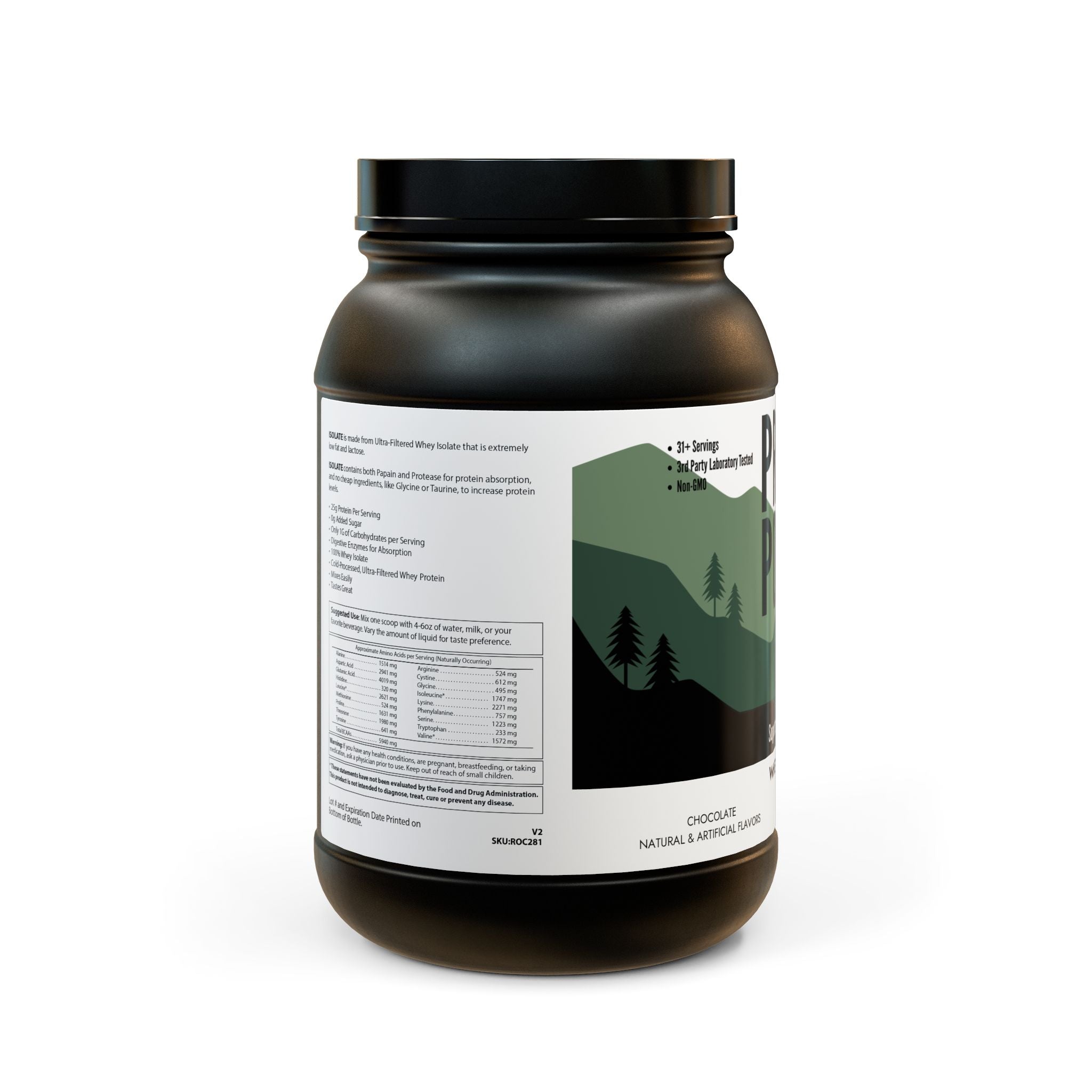 Whey Isolate Protein Supplement (907g, 2lb)