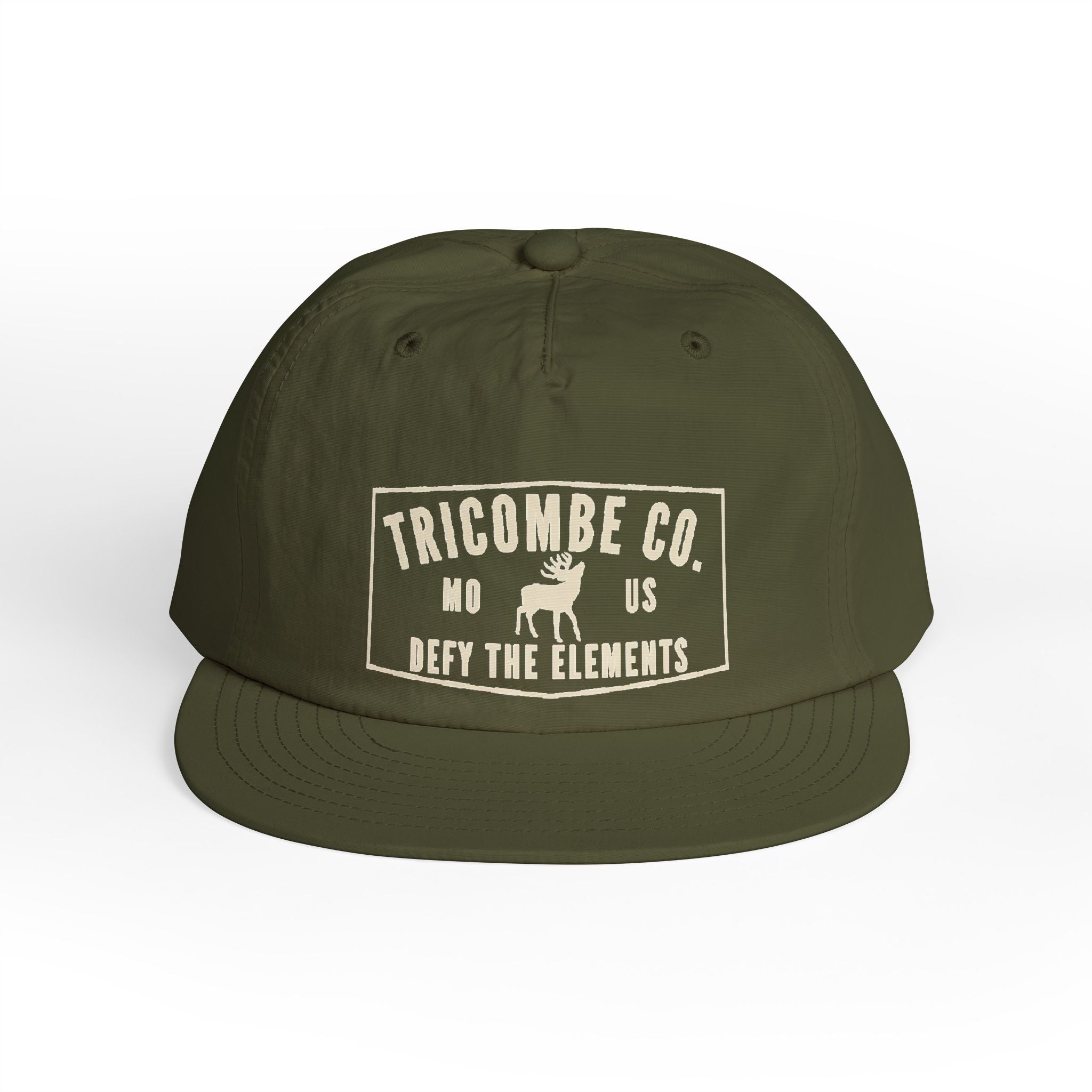 Tricombe Co. Surf Cap – 'Defy the Elements' Embroidered Snapback
