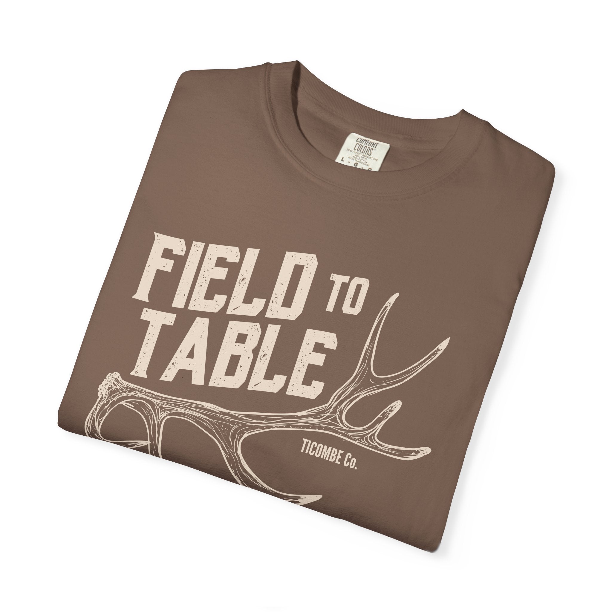 Rustic Field to Table T-Shirt, Unisex Cotton Tee, Outdoor Adventure Shirt, Casual Everyday Wear, Gift for Foodies