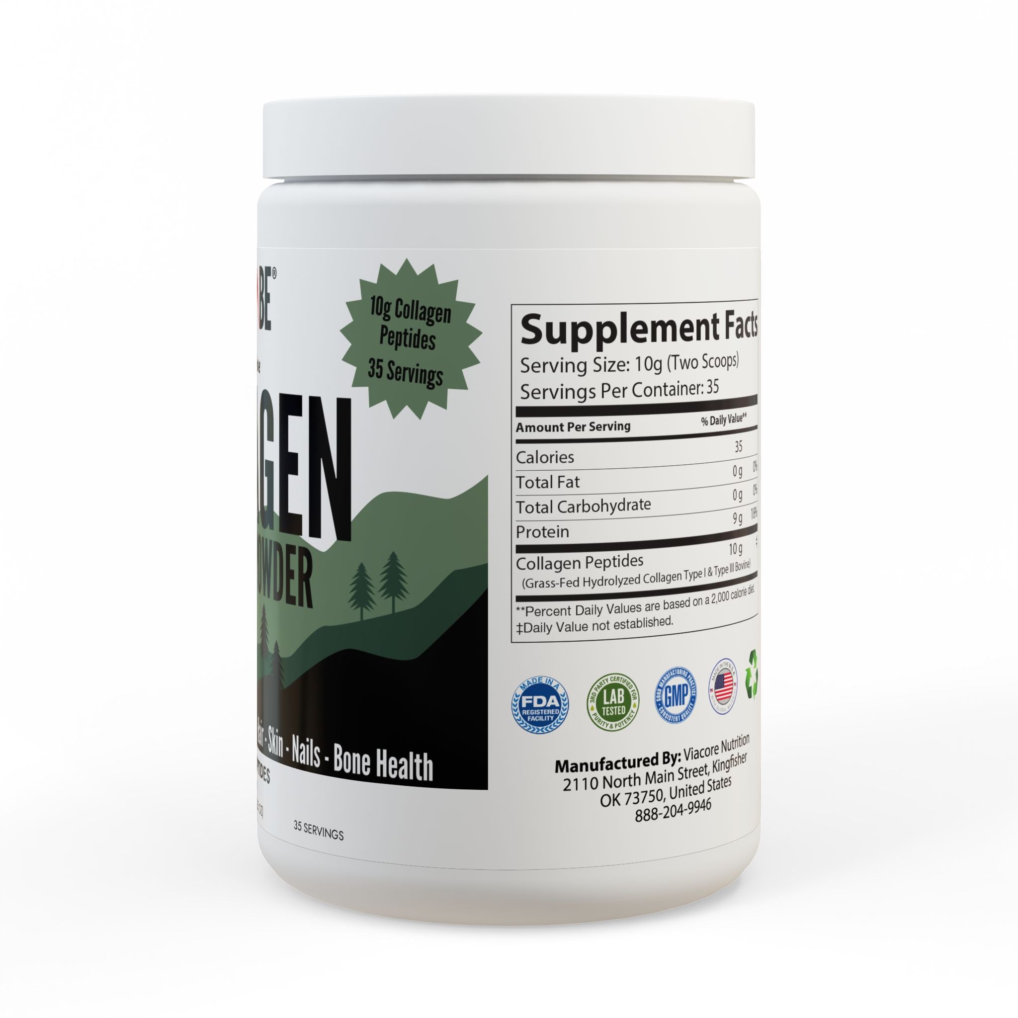 Collagen Peptides Type I & III Supplement (350g, 12.3oz)