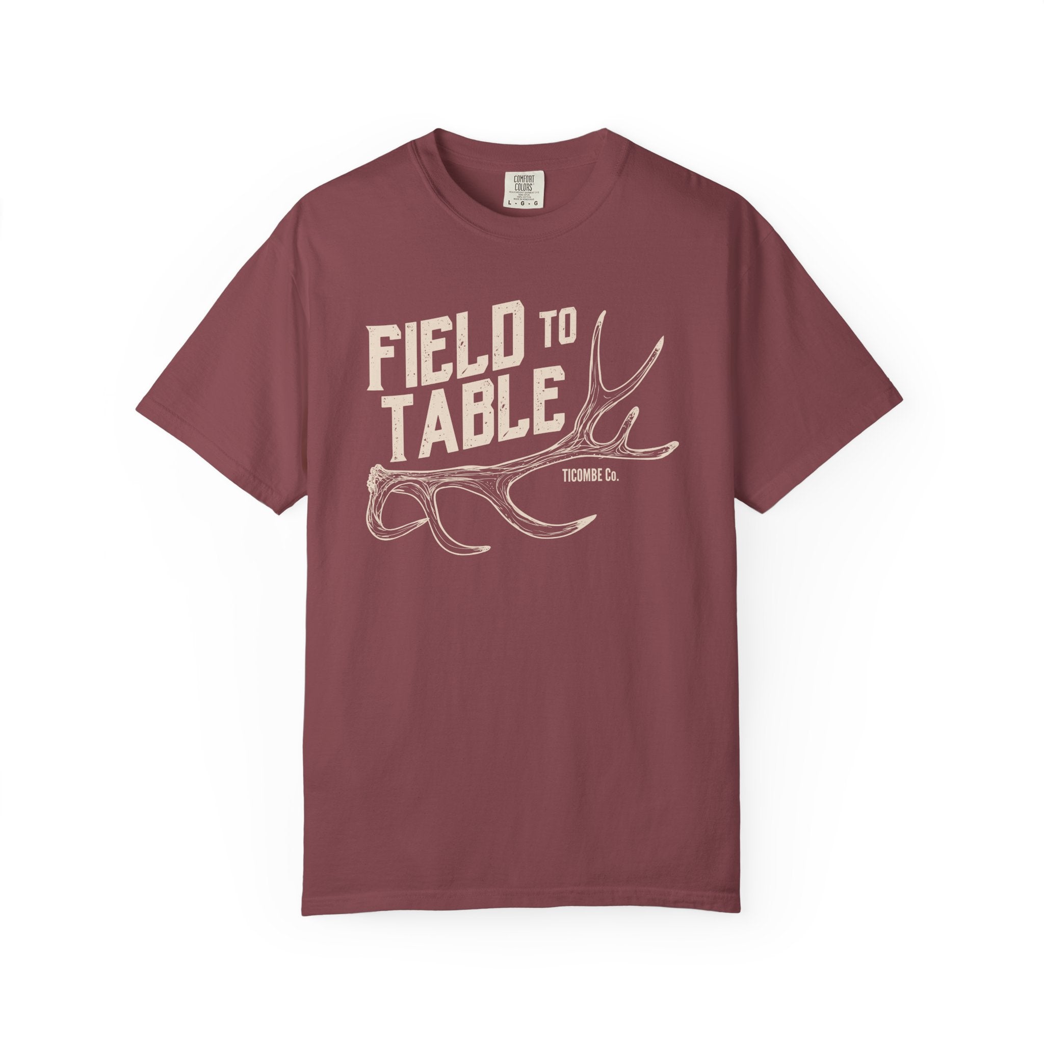 Rustic Field to Table T-Shirt, Unisex Cotton Tee, Outdoor Adventure Shirt, Casual Everyday Wear, Gift for Foodies