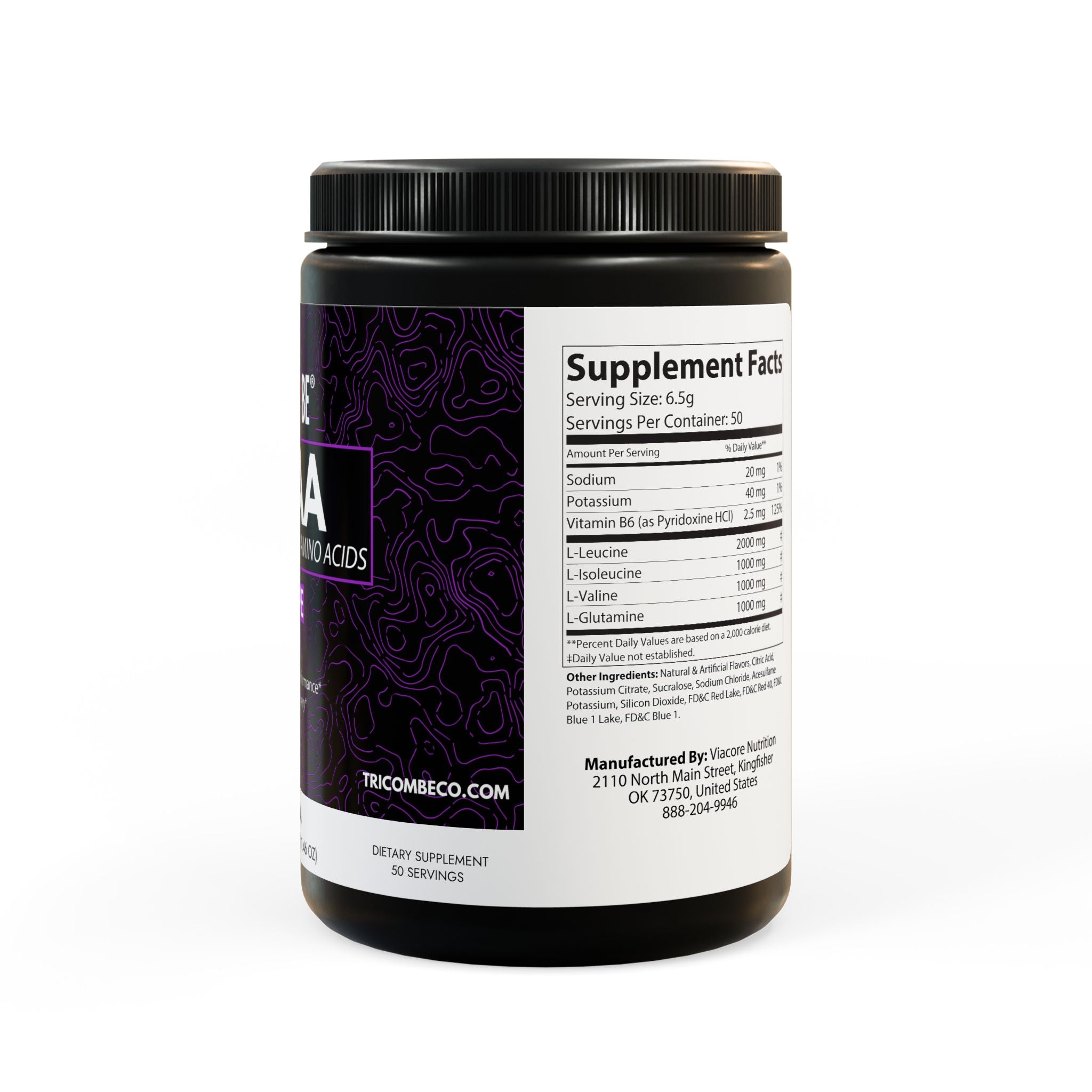 BCAA Supplement, Grape (325g, 11.46oz, 50 servings)